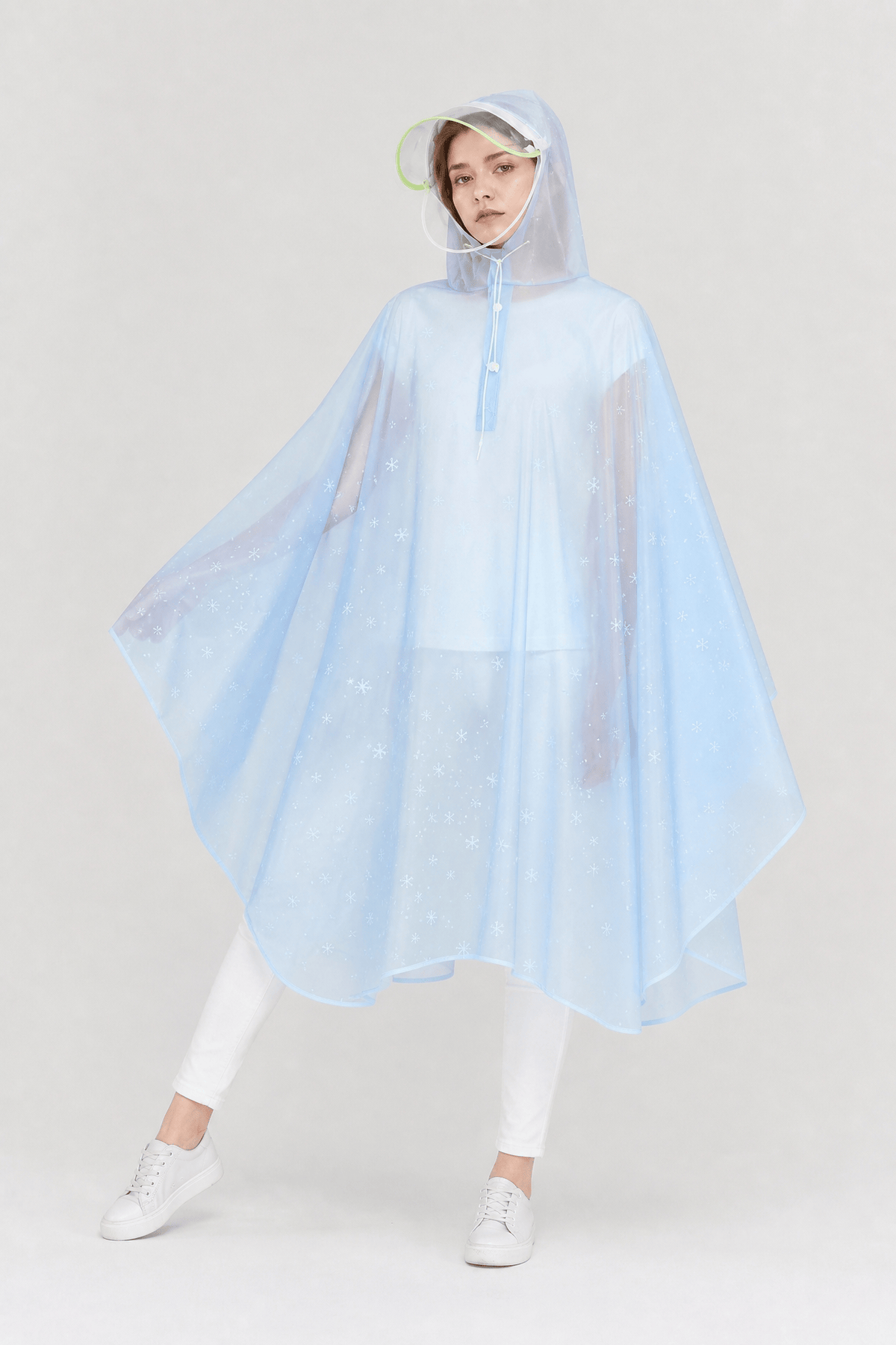 Poncho Pluie Vélo Capuche Transparente