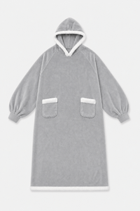 Poncho Polaire d'Intérieur Chaud