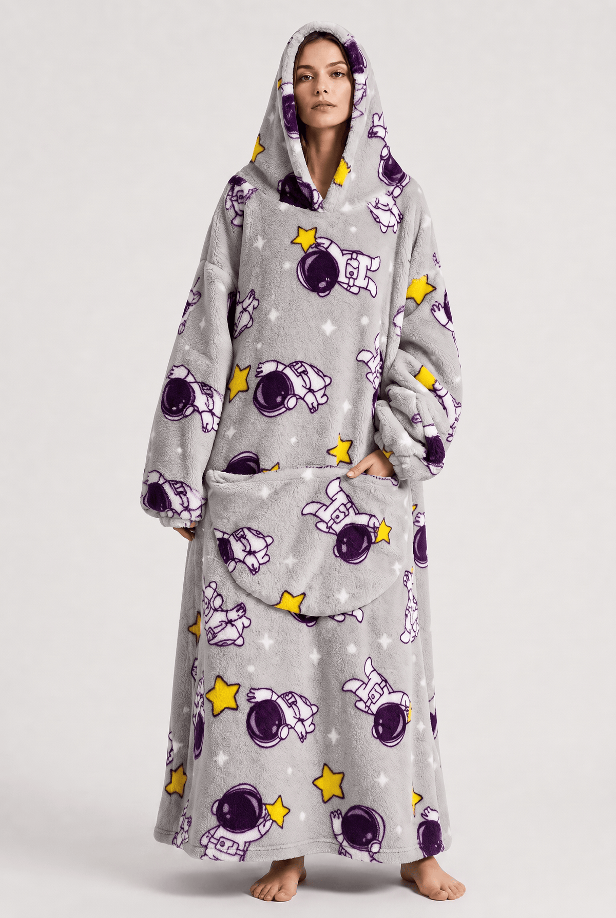 Poncho Polaire Doublé Capuche