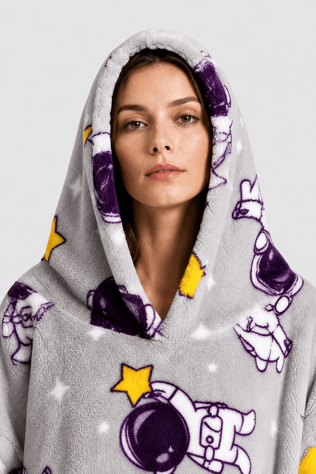 Poncho Polaire Doublé Capuche