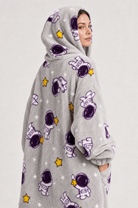 Poncho Polaire Doublé Capuche