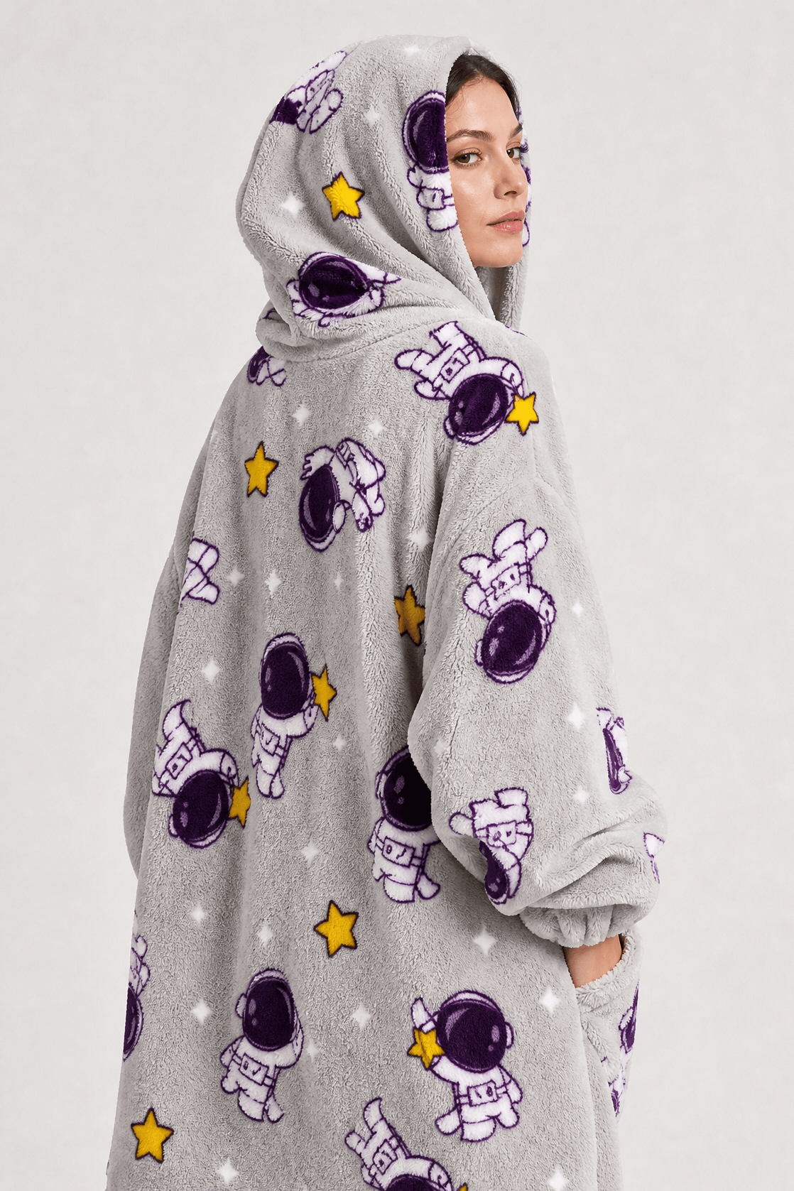 Poncho Polaire Doublé Capuche