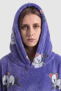 Poncho Polaire Manche Chaude Femme
