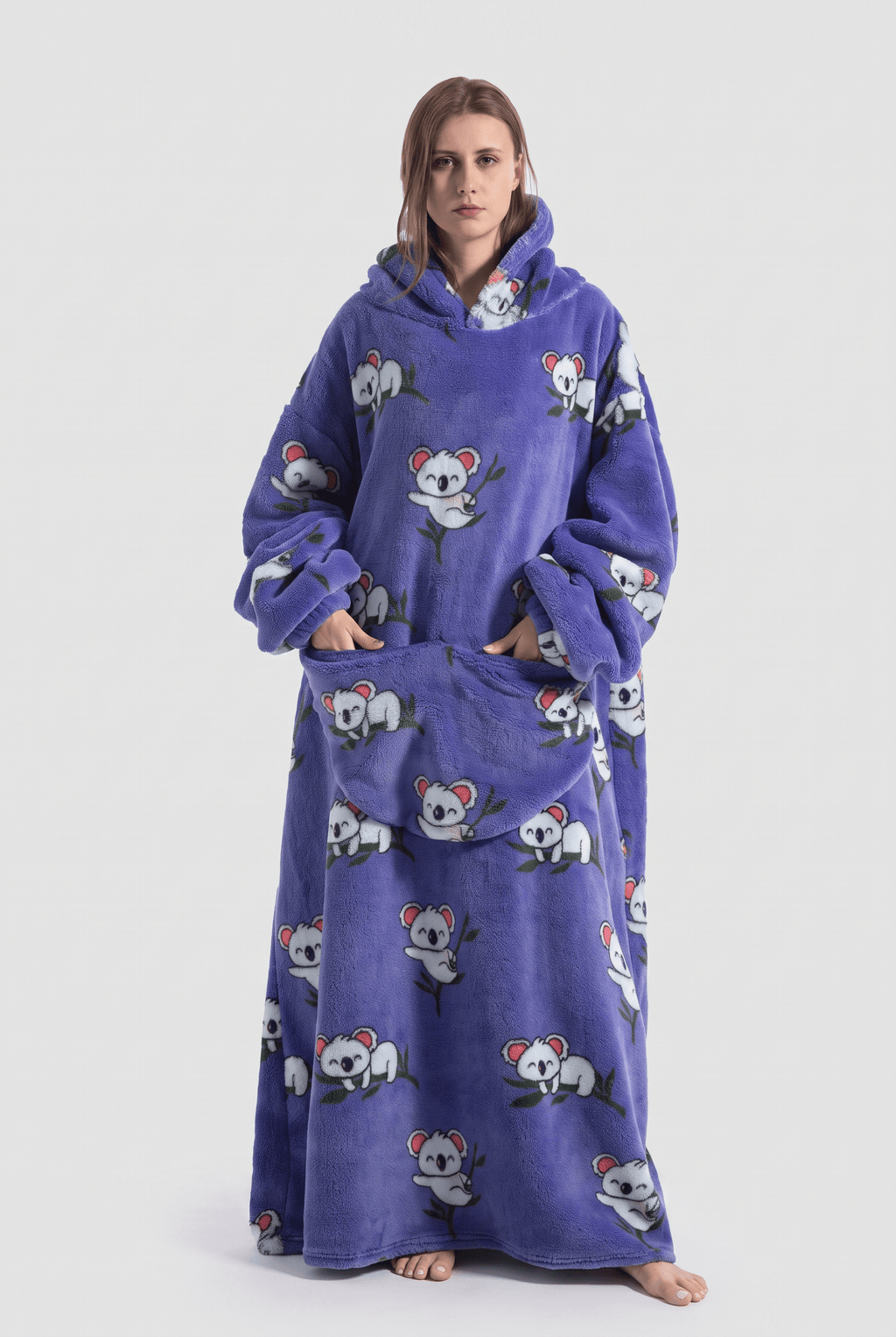 Poncho Polaire Manche Chaude Femme