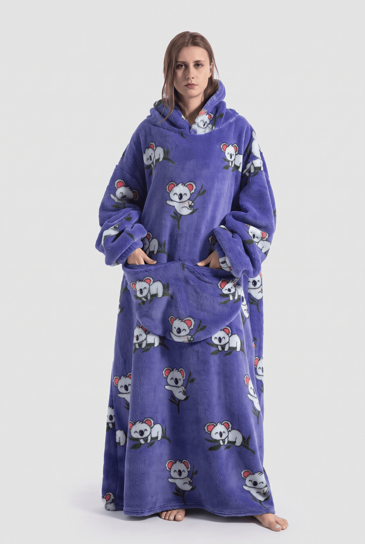 Poncho Polaire Manche Chaude Femme