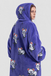 Poncho Polaire Manche Chaude Femme