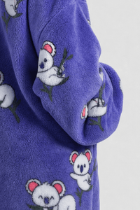 Poncho Polaire Manche Chaude Femme