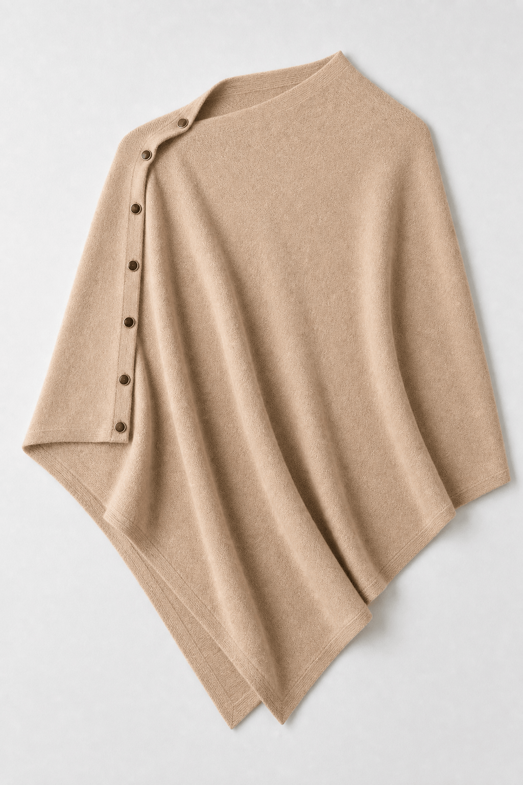 Poncho Pull Asymétrique Boutons