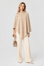 Poncho Pull Asymétrique Boutons