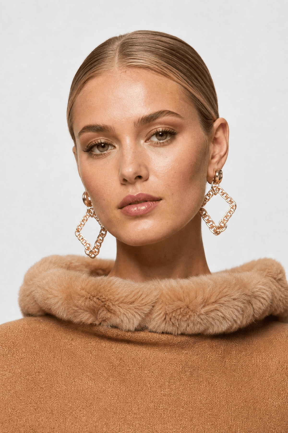 Poncho Pull Femme Fourrure