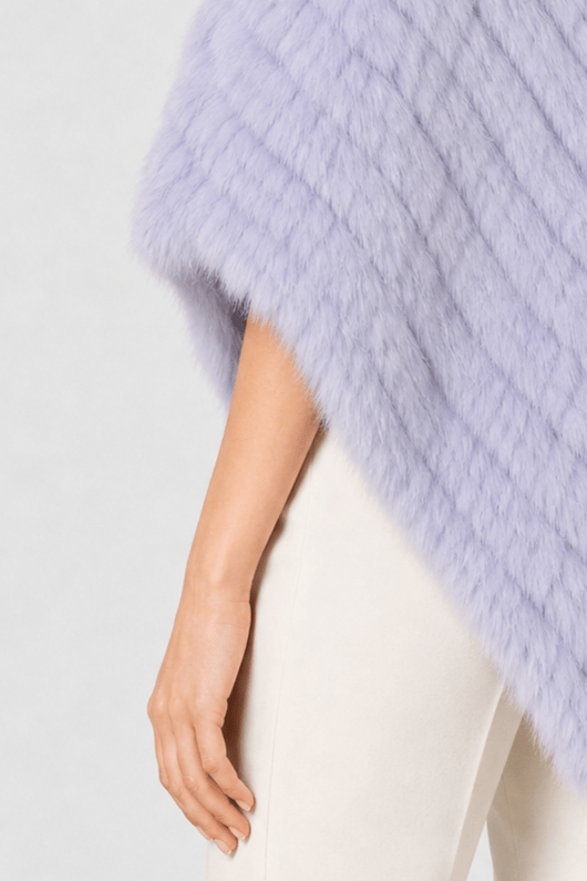 Poncho Pull Fourrure Hiver