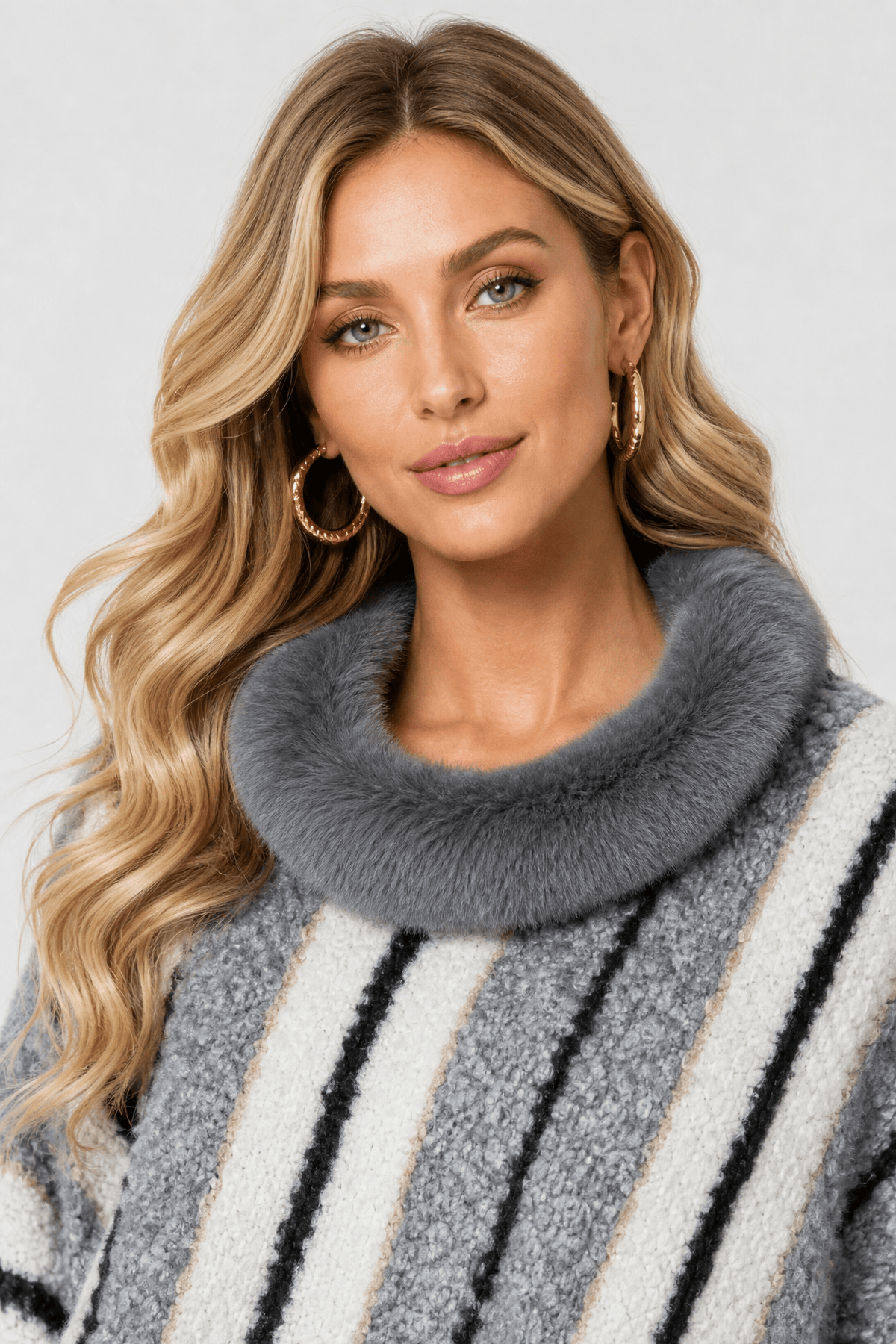 Poncho Pull Grande Taille Femme