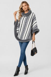 Poncho Pull Grande Taille Femme