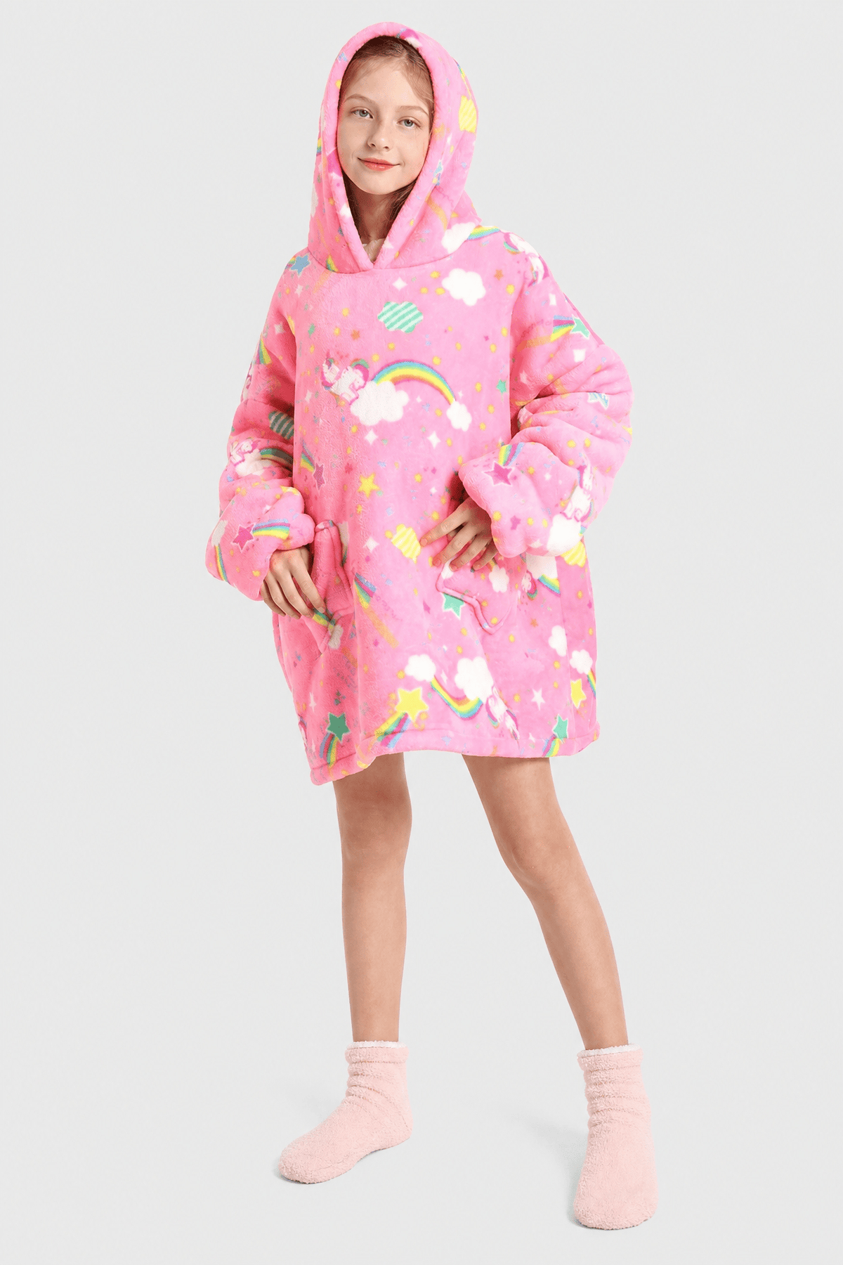 Poncho Rose Fille