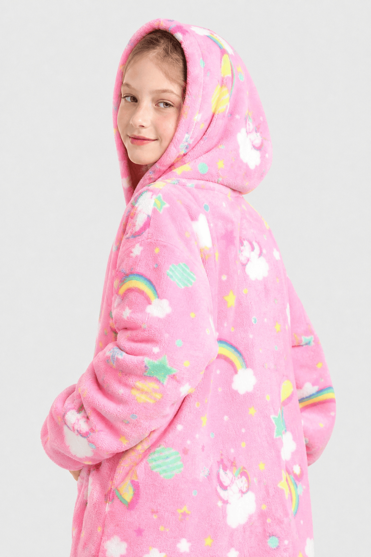 Poncho Rose Fille