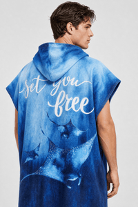 Poncho Surf avec Capuche