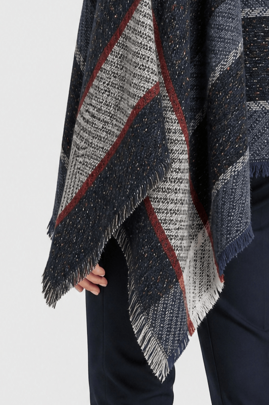 Poncho Femme Chaud à Capuche