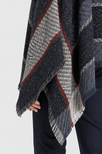 Poncho Femme Chaud à Capuche