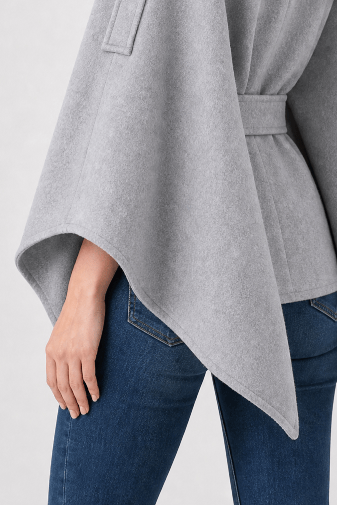Cape Femme Manteau en Laine